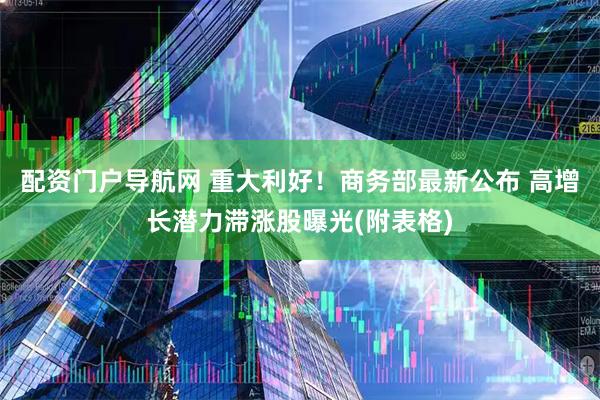 配资门户导航网 重大利好！商务部最新公布 高增长潜力滞涨股曝光(附表格)