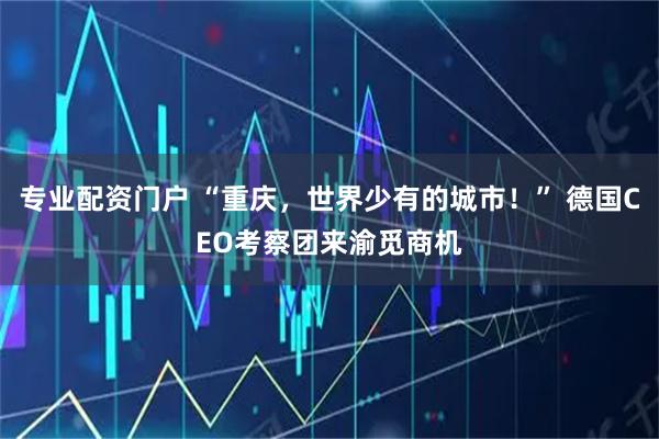 专业配资门户 “重庆，世界少有的城市！” 德国CEO考察团来渝觅商机